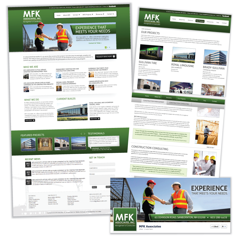 Website Design and Development / Social Media Support - MFK Associates, Inc.