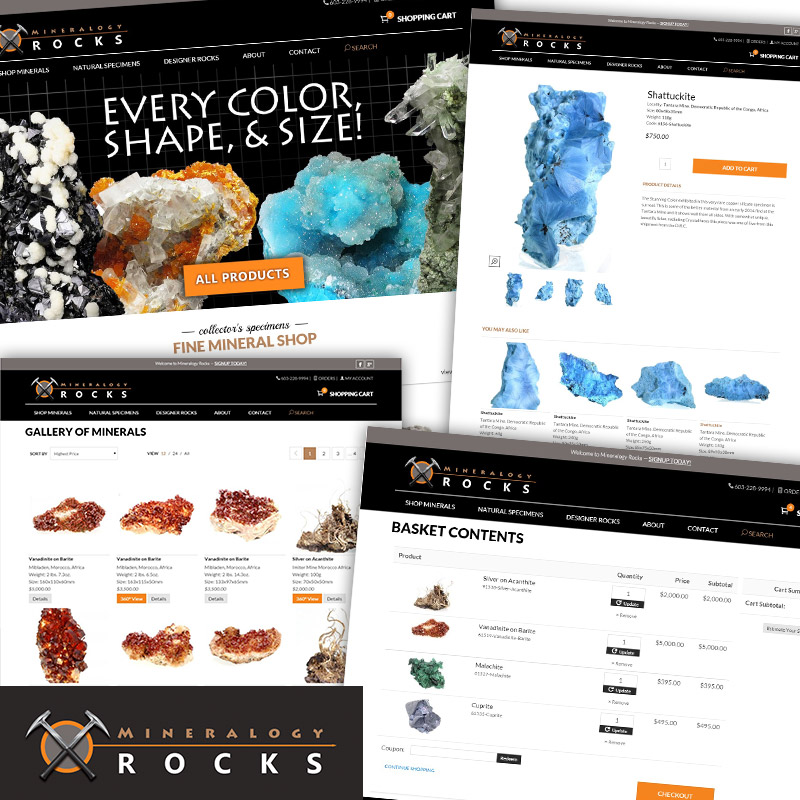 Mineralogy Rocks - Responsive E-Commerce Website