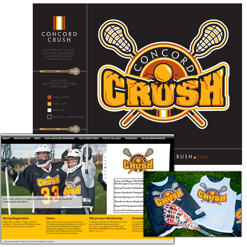 Logo and Website Development - Concord Crush Youth Lacrosse Team