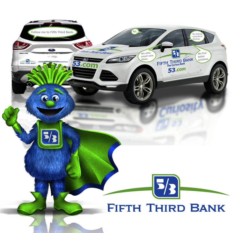 Van Wrap and Mascot Design - Fifth Third Bank