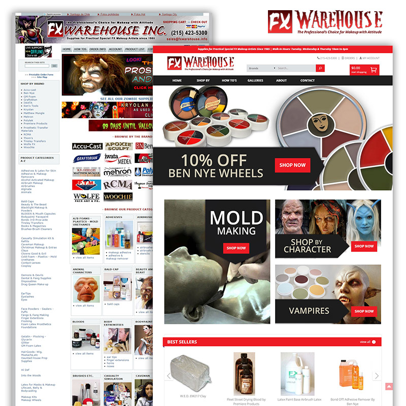 FX Warehouse New Website - Before & After